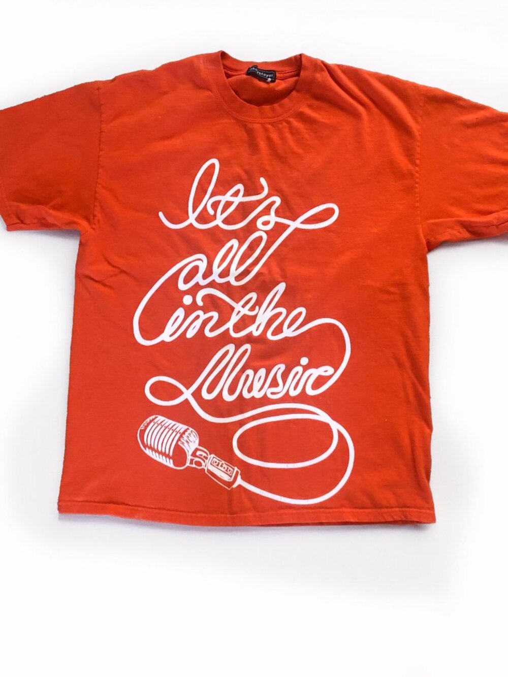 Vintage Okayplayer Let's All Live in the Music Orange Graphic Tee No Size